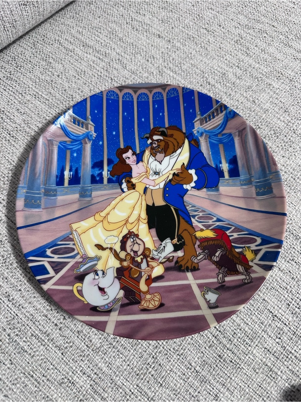 Disney Beauty and the Beast Love’s First Dance Knowles Collector Plate 1992 COA